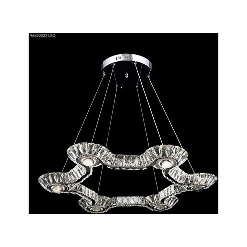 Galaxy LED 30 inch Silver Acrylic Chandelier Ceiling Light