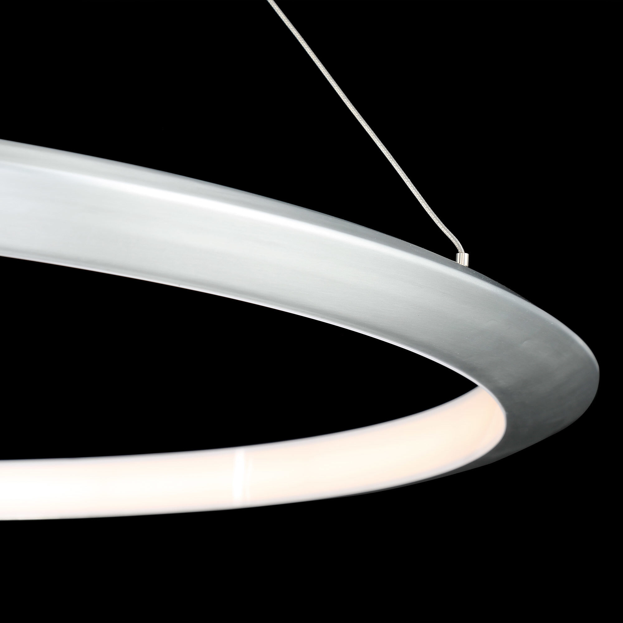 The Ring LED 48 inch Brushed Aluminum Chandelier Ceiling Light in 3500K, 48in.