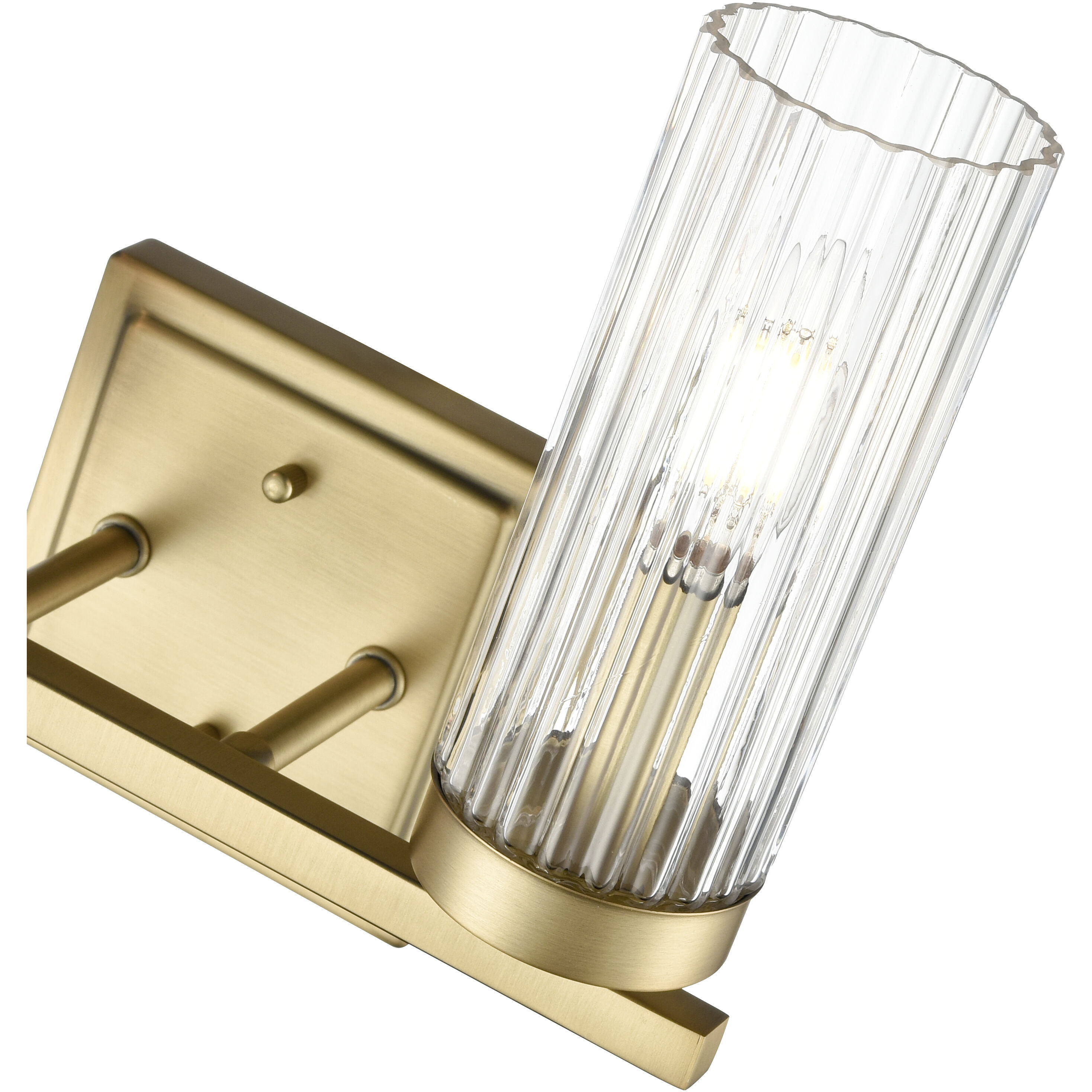 Iversen 2 Light 12.5 inch Vintage Brass Bathroom Vanity Light Wall Light