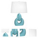 Fusion 27 inch 150 watt Egg Blue Table Lamp Portable Light