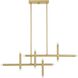 Manhattan LED 48 inch Brushed Gold Linear Chandelier Ceiling Light