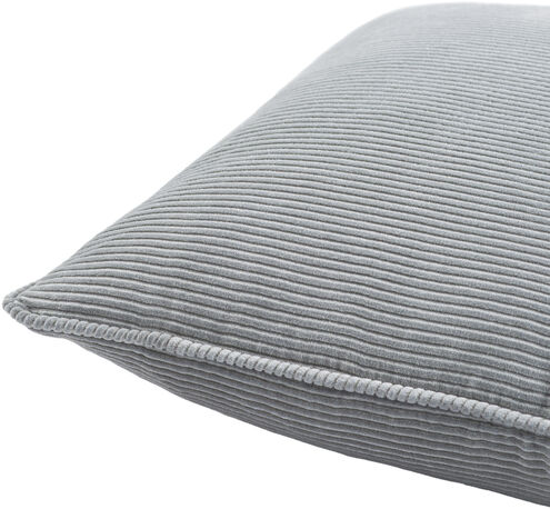 Corduroy 20 inch Light Gray Pillow Kit in 20 x 20, Square