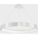 Corso LED 42.5 inch Brushed Aluminum Pendant Ceiling Light in 4.5in, 43in, dweLED