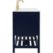 Theo 60 X 22 X 34 inch Blue Vanity Sink Set