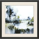 Waterside Collection Modern Rubbed Matte Espresso Wood With Honeycomb Embossing Framed Art