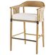 Estes 34.5 inch Pearl and Willow and Honey and Blackened Bronze Outdoor Counter Stool