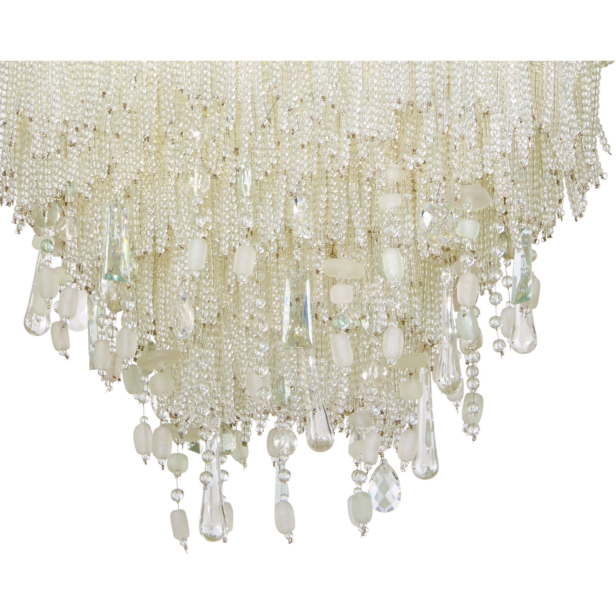 Crystal Reign 4 Light 18 inch Polished Nickel Chandelier Ceiling Light