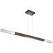 Axis LED 62.1 inch Flat Bronze Linear Pendant Ceiling Light in 2700K LED, Large Single Moda
