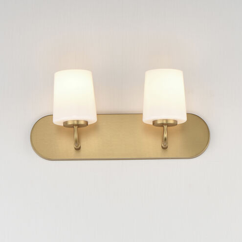 Durham 2 Light 18 inch Natural Aged Brass Bath Vanity Wall Light