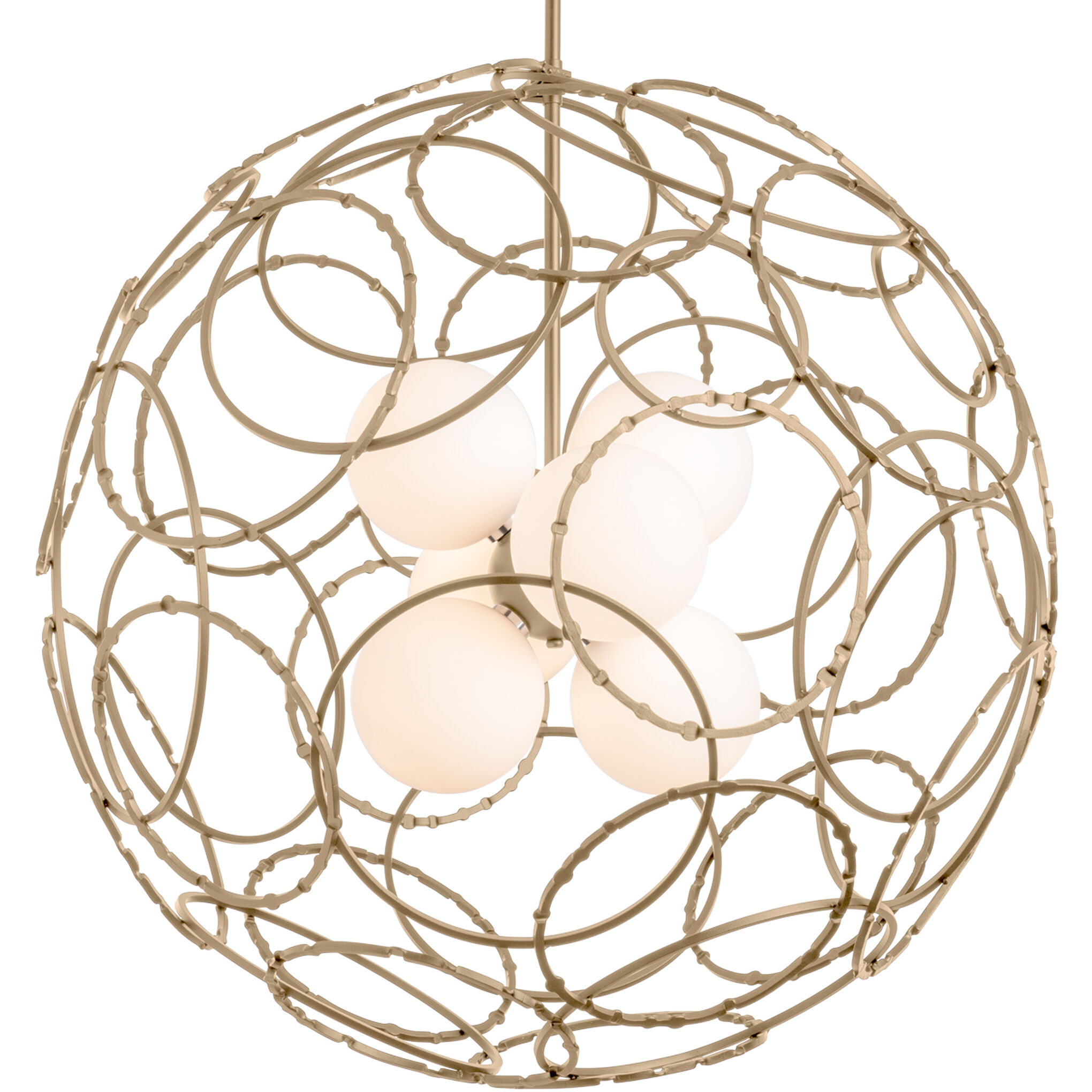Olympus 6 Light 31 inch Soft Gold Pendant Ceiling Light