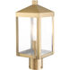 Nyack 1 Light 15.25 inch Antique Brass Outdoor Post Top Lantern