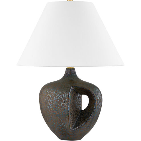 Avenel 24 inch 15.00 watt Aged Brass and Ceramic Reactive Bronze Table Lamp Portable Light