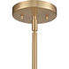 Zayne 1 Light 12 inch Brushed Gold Pendant Ceiling Light
