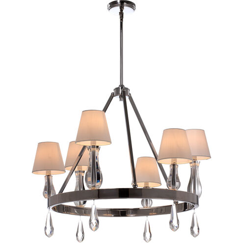 Sophia 6 Light 30 inch Chrome Chandelier Ceiling Light