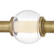 Saxon LED 36 inch Lacquered Brass Chandelier Ceiling Light