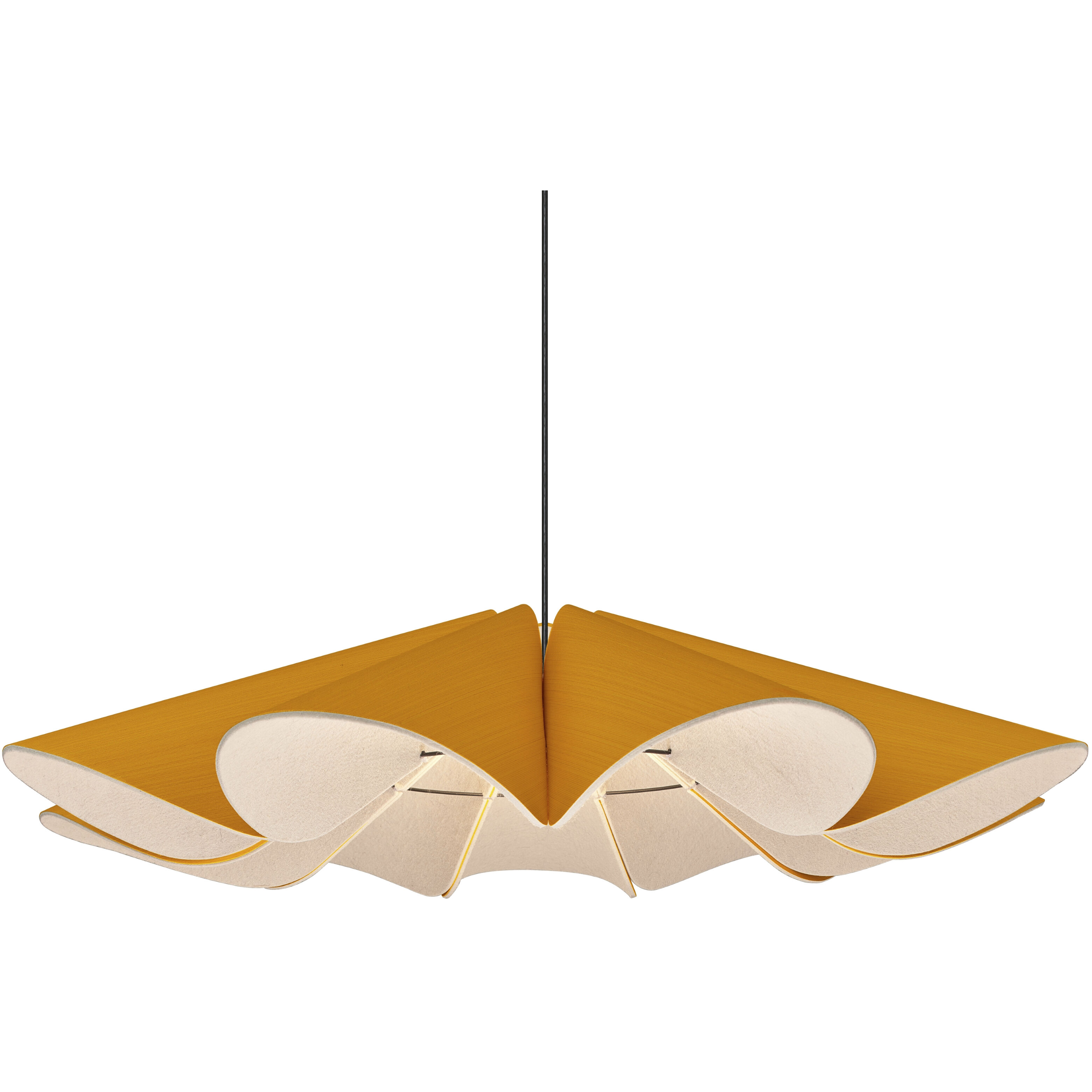 Delfina 1 Light 39.4 inch Black Pendant Ceiling Light in Ocher, 40 in, Acoustic WEP Collection