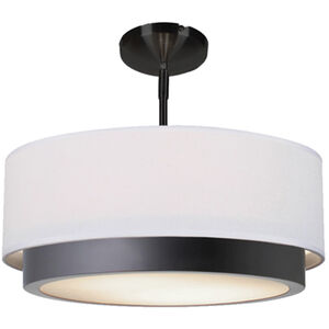 Tate LED 15.75 inch Matte Black Semi-Flush Ceiling Light