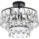 Mila 3 Light 14 inch Black Flush Mount Ceiling Light