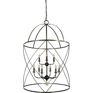 Nantucket 6 Light 30 inch Mahogany Bronze Foyer Chandelier Ceiling Light in Without Shade