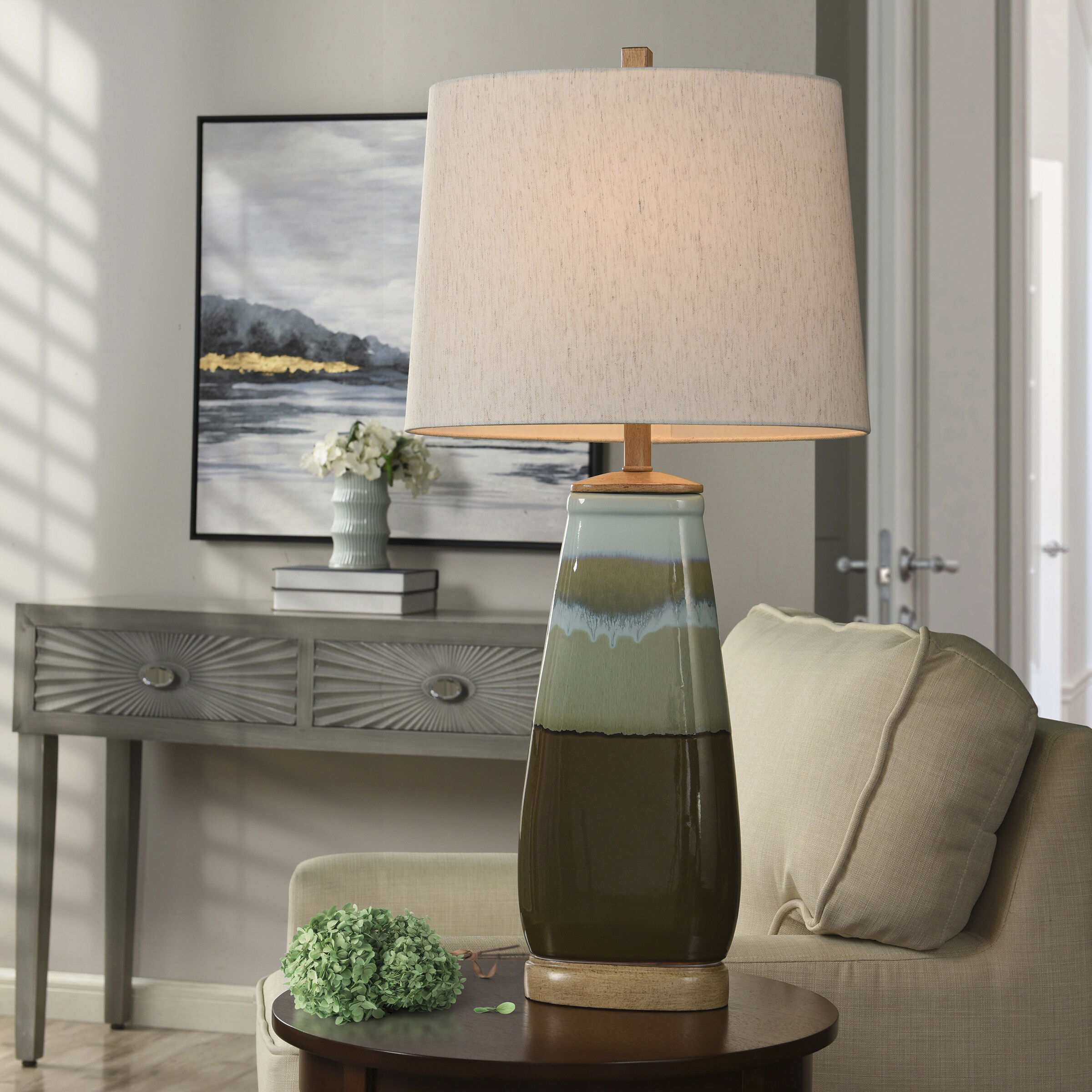 Signature 34 inch 100 watt Millville Table Lamp Portable Light
