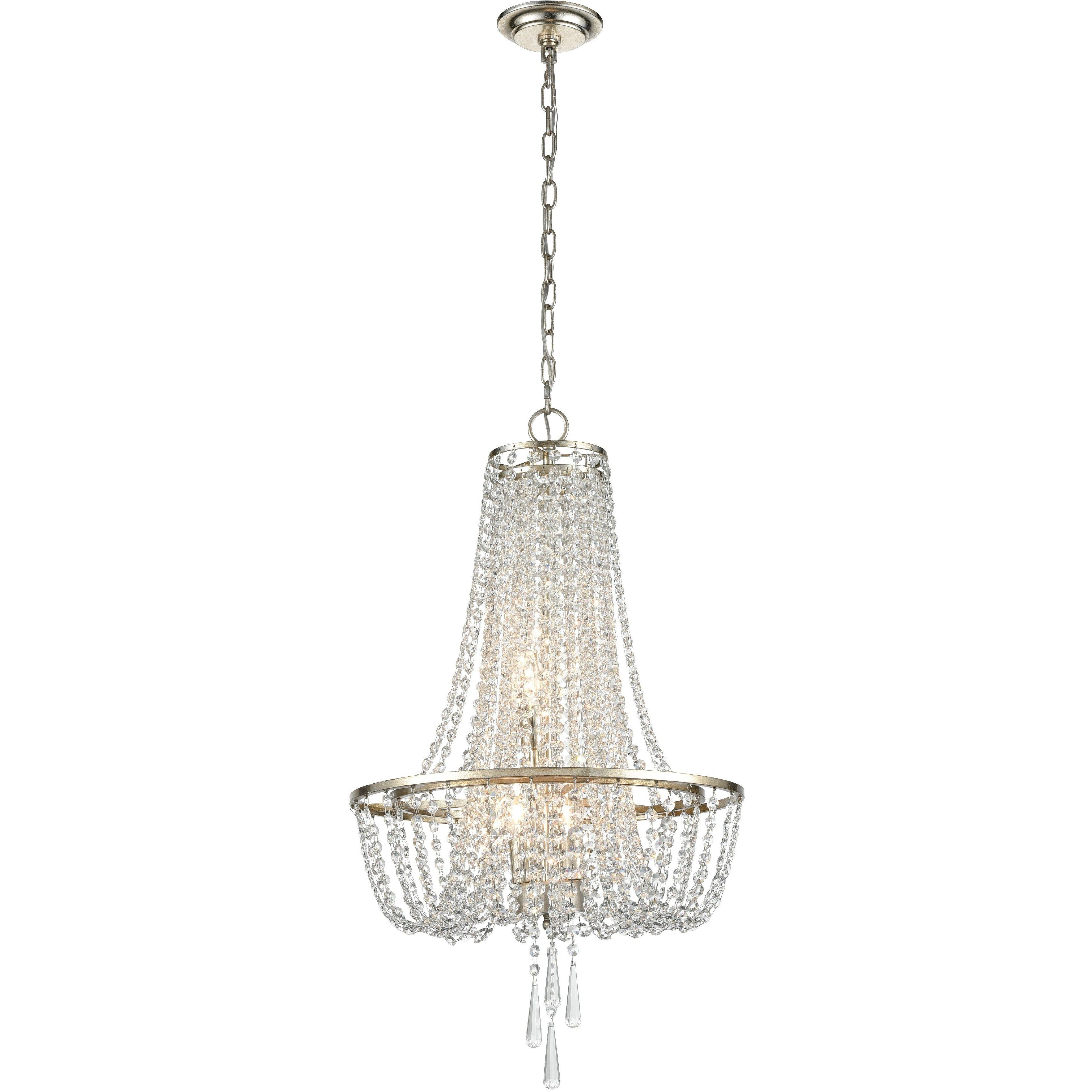 Arcadia 4 Light 18 inch Antique Silver Chandelier Ceiling Light