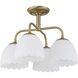 Dorinda 4 Light 18 inch Brushed Champagne Brass Semi-Flush Mount Ceiling Light