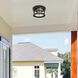Carla 1 Light 10 inch Black Outdoor Flush Mount