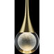 Luna III 1 Light 4.75 inch Brass Pendant Ceiling Light