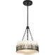 Sawgrass 2 Light 15 inch Lacquered Black Pendant Ceiling Light