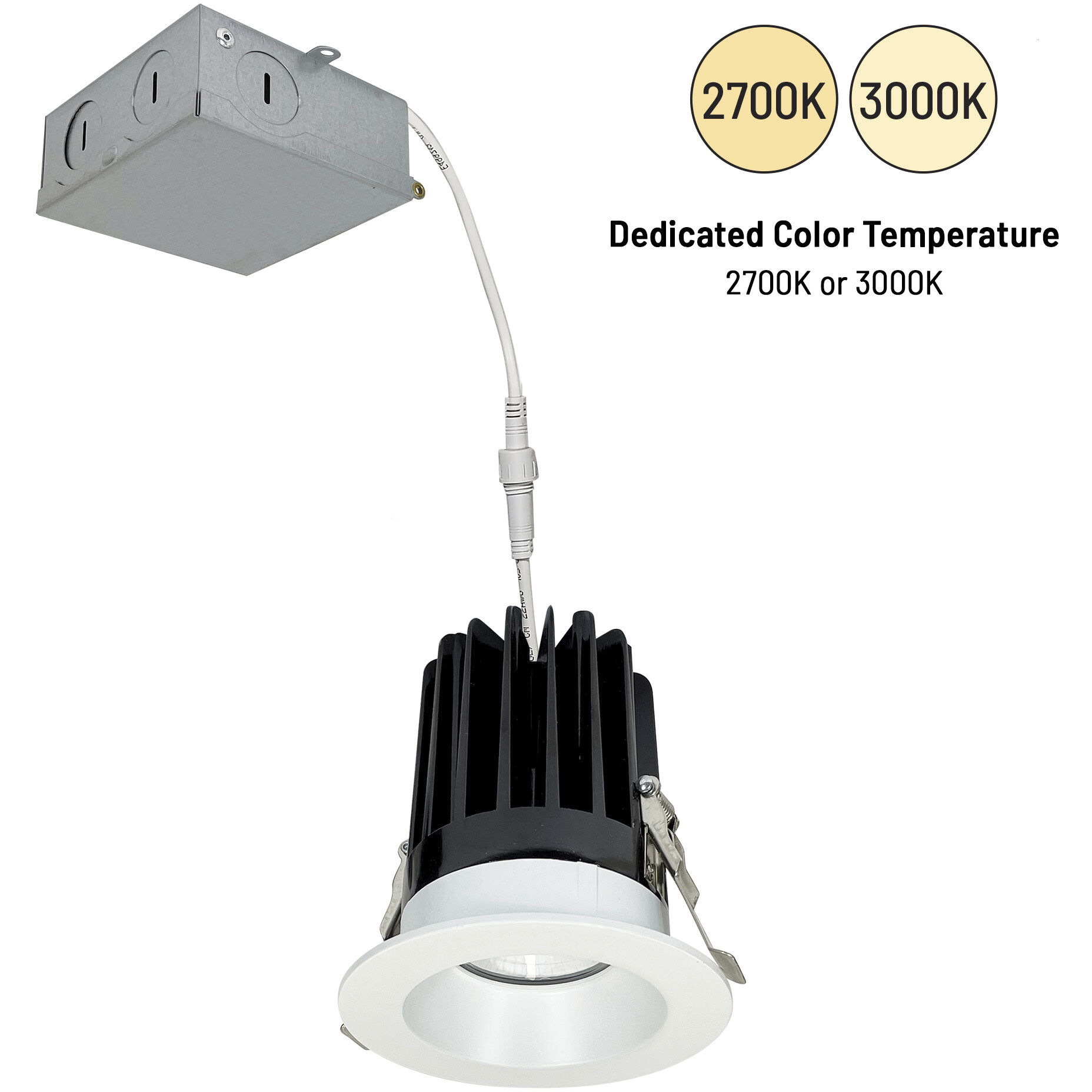 M4 Matte Powder White Round Downlight