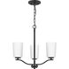 Adley 3 Light 18.12 inch Matte Black Semi-Flush Convertible Light Ceiling Light