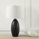 Alicent 25.5 inch 100 watt Matte Black Table Lamp Portable Light