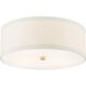 kate spade new york Walker 4 Light 18 inch Gild Flush Mount Ceiling Light in Cream Linen, Medium