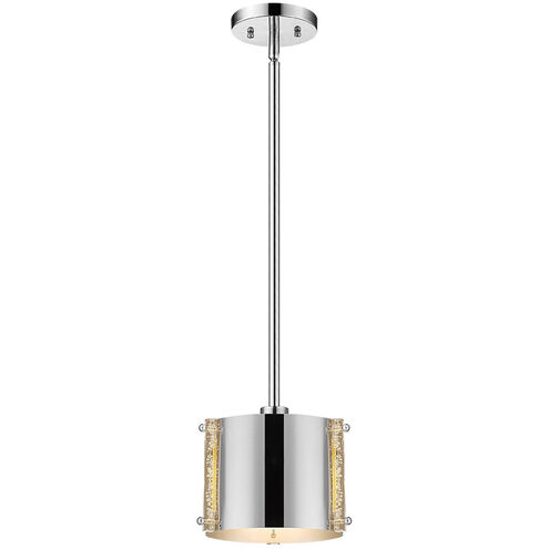 Zoom 1 Light 9 inch Polished Stainless Steel Pendant Ceiling Light