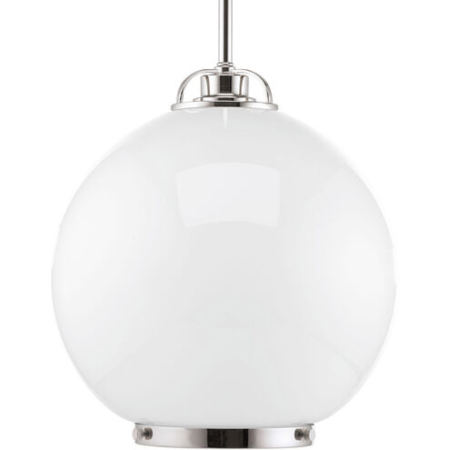Chronicle 1 Light 12 inch Polished Nickel Pendant Ceiling Light in Polished Chrome, Design Series