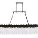 Matrix 12 Light 72 inch Matte Black and French Gold Linear Pendant Ceiling Light