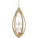 Menorca 8 Light 25 inch Contemporary Silver Leaf Chandelier Ceiling Light, Large