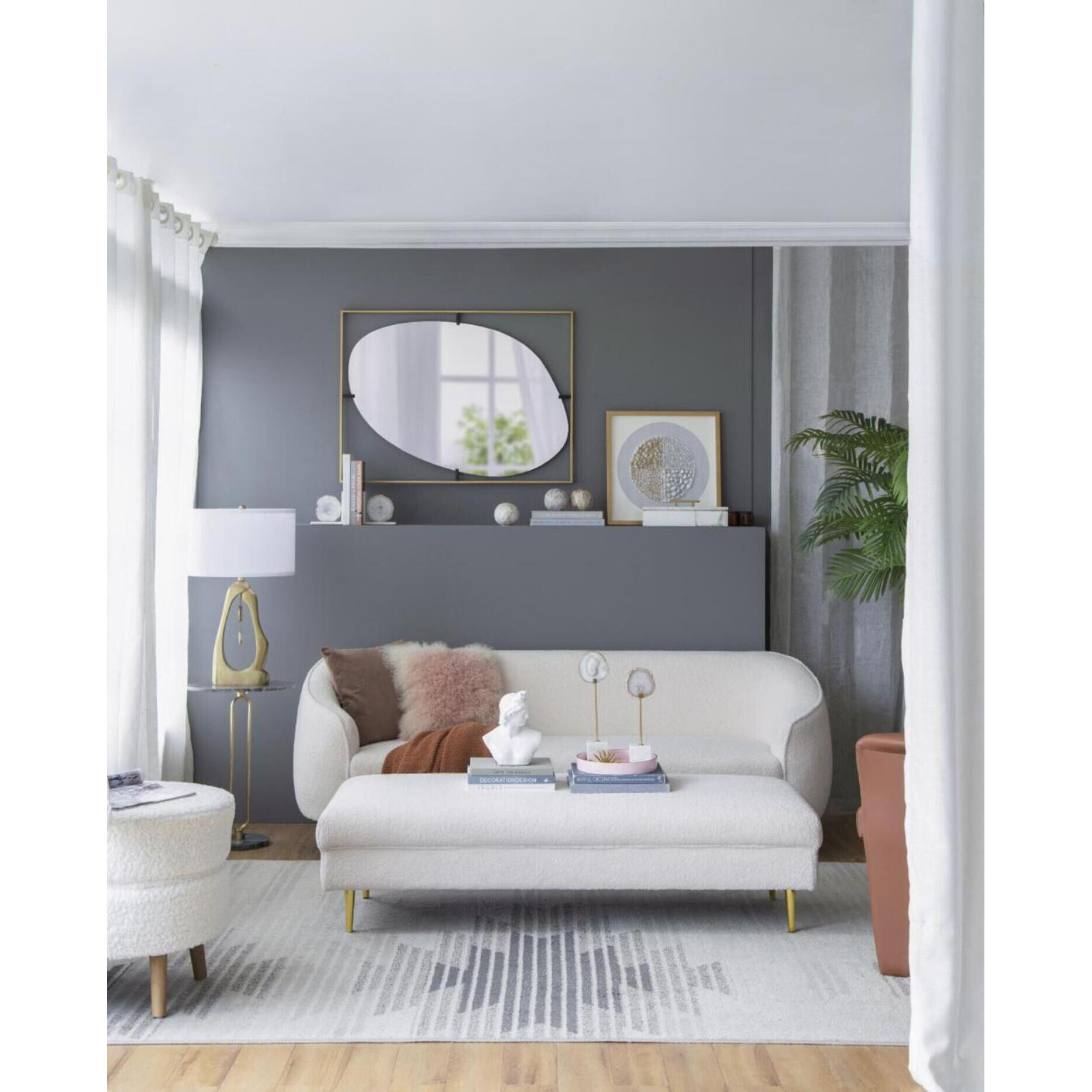 Poppy 40.2 X 29.9 inch Black/Gold Wall Mirror