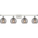 Ballston Athens Deco Swirl 4 Light 35.88 inch White Polished Chrome Bath Vanity Light Wall Light