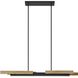 Grazia LED 48 inch Matte Black and Brushed Gold Linear Chandelier Ceiling Light