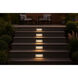 Taper 12v 2.50 watt Satin White Landscape Deck Sconce, Horizontal