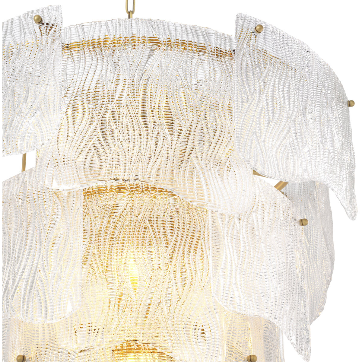 Asinara 13 Light 32.68 inch Antique Brass Chandelier Ceiling Light in Textured Glass, Large
