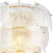 Asinara 13 Light 32.68 inch Antique Brass Chandelier Ceiling Light in Textured Glass, Large
