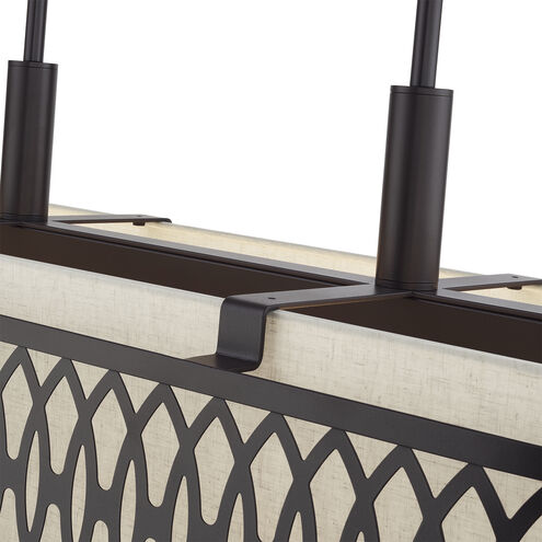 Vistaview 6 Light 42 inch English Bronze Linear Chandelier Ceiling Light