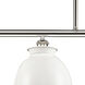 Ballston Adirondack 4 Light 48 inch Polished Nickel Island Light Ceiling Light in Incandescent, Glossy White, Ballston