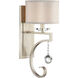 Rosendal 1 Light 7.5 inch Silver Sparkle Wall Sconce Wall Light, Essentials