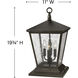 Heritage Trellis LED 20 inch Regency Bronze Outdoor Pier Mount Lantern