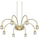 Yep Vario 8 Light 25.25 inch Titanium Gold Chandelier Ceiling Light