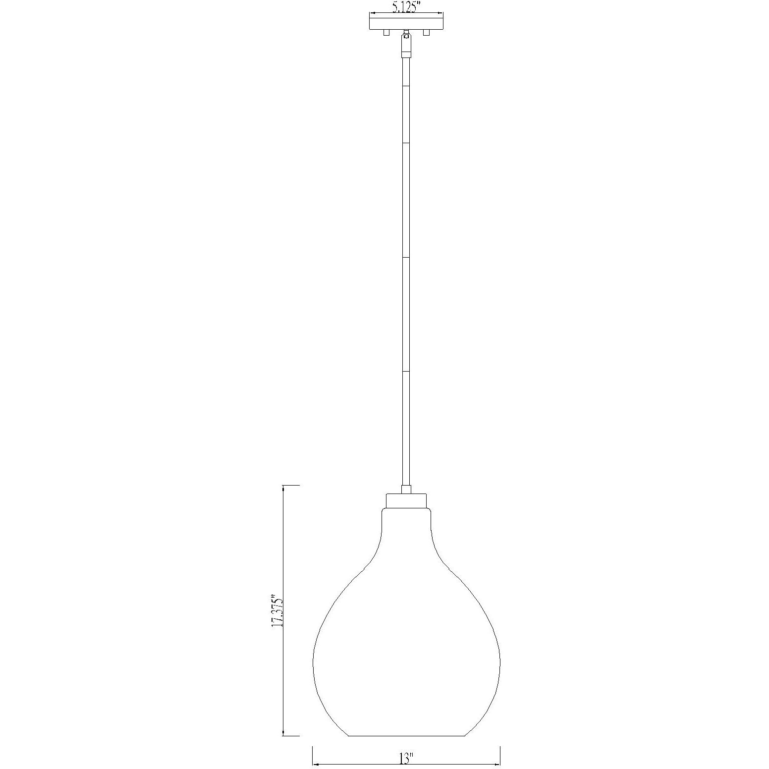 Bon Air 1 Light 13 inch Modern Gold Pendant Ceiling Light