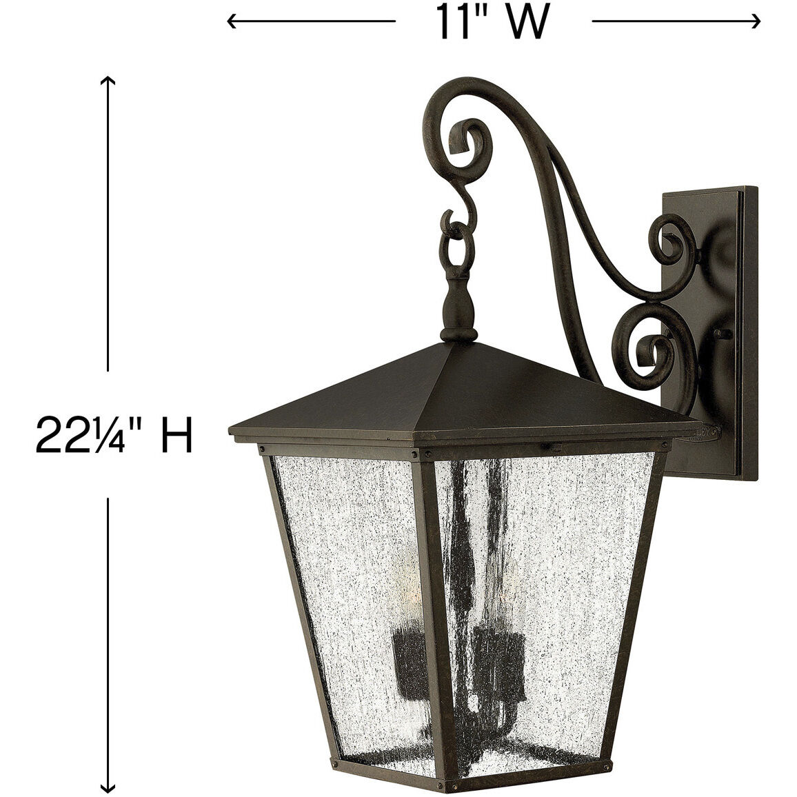 Hinkley Trellis Regency Bronze Outdoor Wall Light